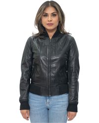 Infinity Leather - Ma-1 Bomber Jacket-Abbotsford - Lyst