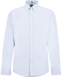 BOSS - Liam Collared Neck Button Down Long Sleeve Shirt - Lyst