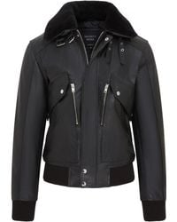 Infinity Leather - Cowhide Aviator Bomber Jacket - Lyst