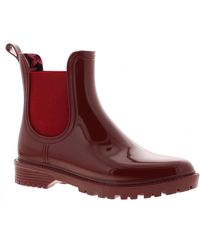 Platino - Ankle Wellies Splash Slip On Burgundy - Lyst