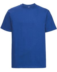 Russell - Europe Classic Heavyweight Ringspun Short Sleeve T-Shirt (Bright Royal) - Lyst