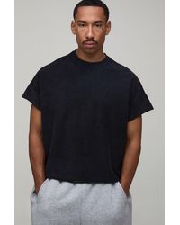BoohooMAN - Oversized Boxy Heavyweight Cap Sleeve Washed T-Shirt - Lyst