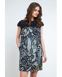 Conquista - Floral Sack Dress With Pockets - Lyst