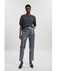Karen Millen - Metallic Coated Denim Skinny Jean - Lyst