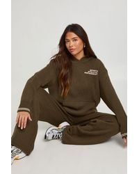 Boohoo - Sports Athletic Department Club Oversized Knitted Hoodie And Trouser - Lyst