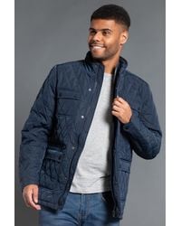 Kensington Eastside - Dark Padded Funnel Neck Jacket - Lyst