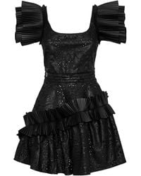 Philipp Plein - Kleedjes ,Zwart ,Leer Mini Jurk Sangallo - Lyst