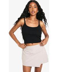 Boohoo - Asymmetric Mini Skort - Lyst
