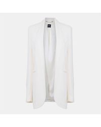 BOSS - Jirea Solid Patterned Shawl Collared Blazer - Lyst