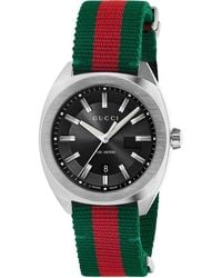 Gucci - Ya142305 Gg2570 Herenhorloge Van Zwart Canvas - Lyst