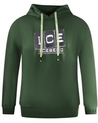 Ice Iceberg - Bold Blocked Logo Hoodie Cotton - Lyst