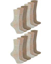 IOMI - 12 Pair Multipack Ladies Diabetic Bamboo Socks - Lyst