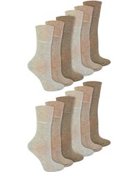 IOMI - 12 Pair Multipack Ladies Diabetic Bamboo Socks - Lyst