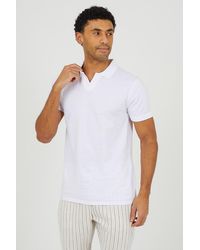 Brave Soul - Cotton Open Collar Polo Shirt - Lyst