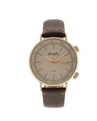 Simplify - The 3300 Leather-Band Watch - Lyst