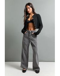 Boohoo - The Petite High Waist Straight Leg Jean - Lyst