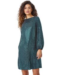 Roman - Sparkle Detail Swing Dress - Lyst