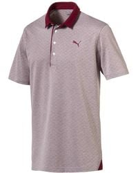 PUMA - Diamond Jaquard Performance Fit Golf Polo Shirt 576125 03 - Lyst