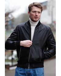 Ashwood Leather - Lightweight Real Bomber Jacket - Lyst