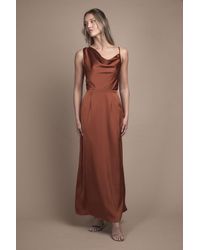 Oasis - Strappy Cowl Neck Maxi Bridesmaid Dress - Lyst