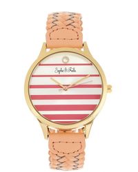 Sophie & Freda - Tucson Leather-Band Watch W/Swarovski Crystals - Lyst