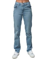 Levi's - Dames 724 High Rise Straight Jeans In Lichtblauw - Lyst