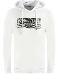 Roberto Cavalli - Zebra Print Logo Hoodie Cotton - Lyst