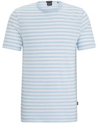 BOSS - Tiburt457 T-Shirt Light Pastel Cotton - Lyst