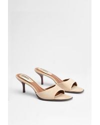 Faith - Clair Faux Suede High Heeled Mules - Lyst