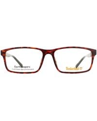 Timberland - Rectangle Dark Havana Glasses - Lyst