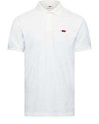 Levi's - Levi's Slim Housemark Polo Bright Whi - Lyst