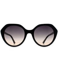 Guess - Gf6201 01b Glanzende Zwart Blauw Roze Zonnebril Met Kleurverloop - Lyst