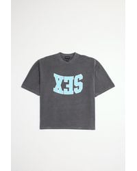 BoohooMAN - Oversized Boxy Heavyweight Washed Sex Slogan T-Shirt - Lyst