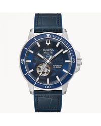 Bulova - Marine Star Horloge Blauw 96a291 - Lyst