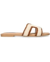 Steve Madden - Zarnia Cream Sandals Fabric - Lyst