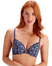 Pretty Polly - Amy Lace Non-Push Up Plunge Bra - Lyst