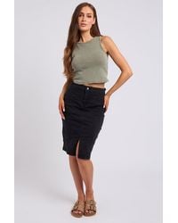 Urban Bliss - Aqua Yoke Seamed Skirt - Lyst