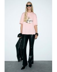 Grimelange - Oversized Printed Crew Neck T-Shirt - Lyst