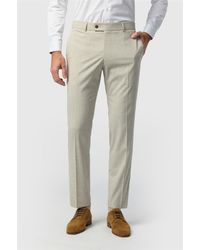 Antique Rogue - Flat Fronted Slim Fit Suit Trousers - Lyst