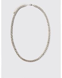 BoohooMAN - Silver Chain Necklace - Lyst
