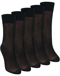 Sock Snob - 5 Pack Ladies Ankle High Pop Socks 15 Denier Lightweight Sheer - Lyst