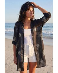Roman - Floral Print Longline Blouse - Lyst