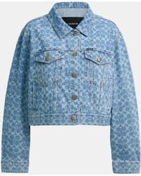 COACH - Signature Denim Jacket - Lyst