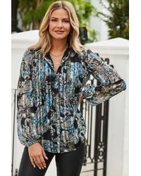 Sosandar - Paisley Print Blouson Sleeve Shirt - Lyst