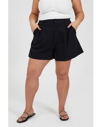 Brave Soul - Curve Linen Look Tailored Shorts - Lyst