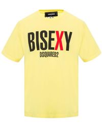DSquared² - Oversize Fit Bisexy Logo T-Shirt Cotton - Lyst