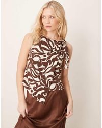 Abercrombie & Fitch - One-Shoulder Scarf Top - Lyst