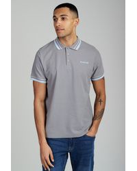 Firetrap - Regular Fit Cotton Button Polo Shirt With Contrast Trim - Lyst