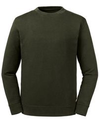 Russell - Adults Pure Organic Reversible Sweatshirt (Dark) Cotton - Lyst