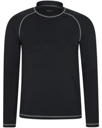 Mountain Warehouse - Long Sleeve Rash Vest Sun Protection Quick Drying Swimwear Stretchy Beach Surf Top Polyamide - Lyst